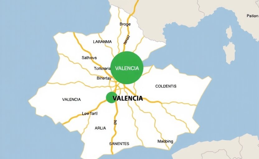 Map of Valencia delivery zones