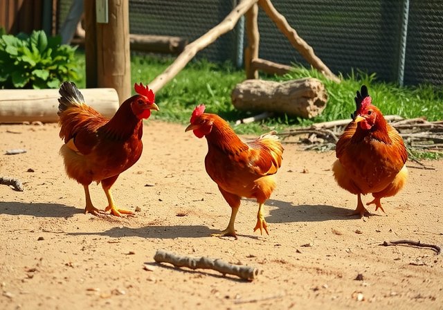 Chickens in enrichment activities