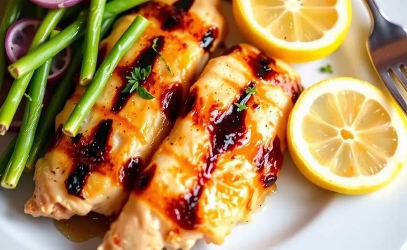 Grilled pasture-raised chicken breast with lemon, benefits of pasture raised chicken