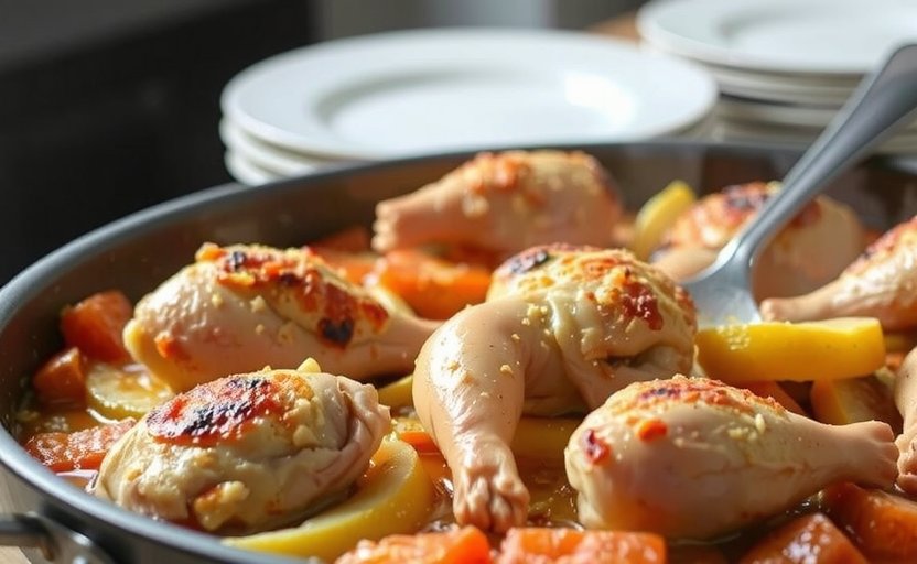 Traditional Spanish paella with chicken, healthy chicken recipes Spain